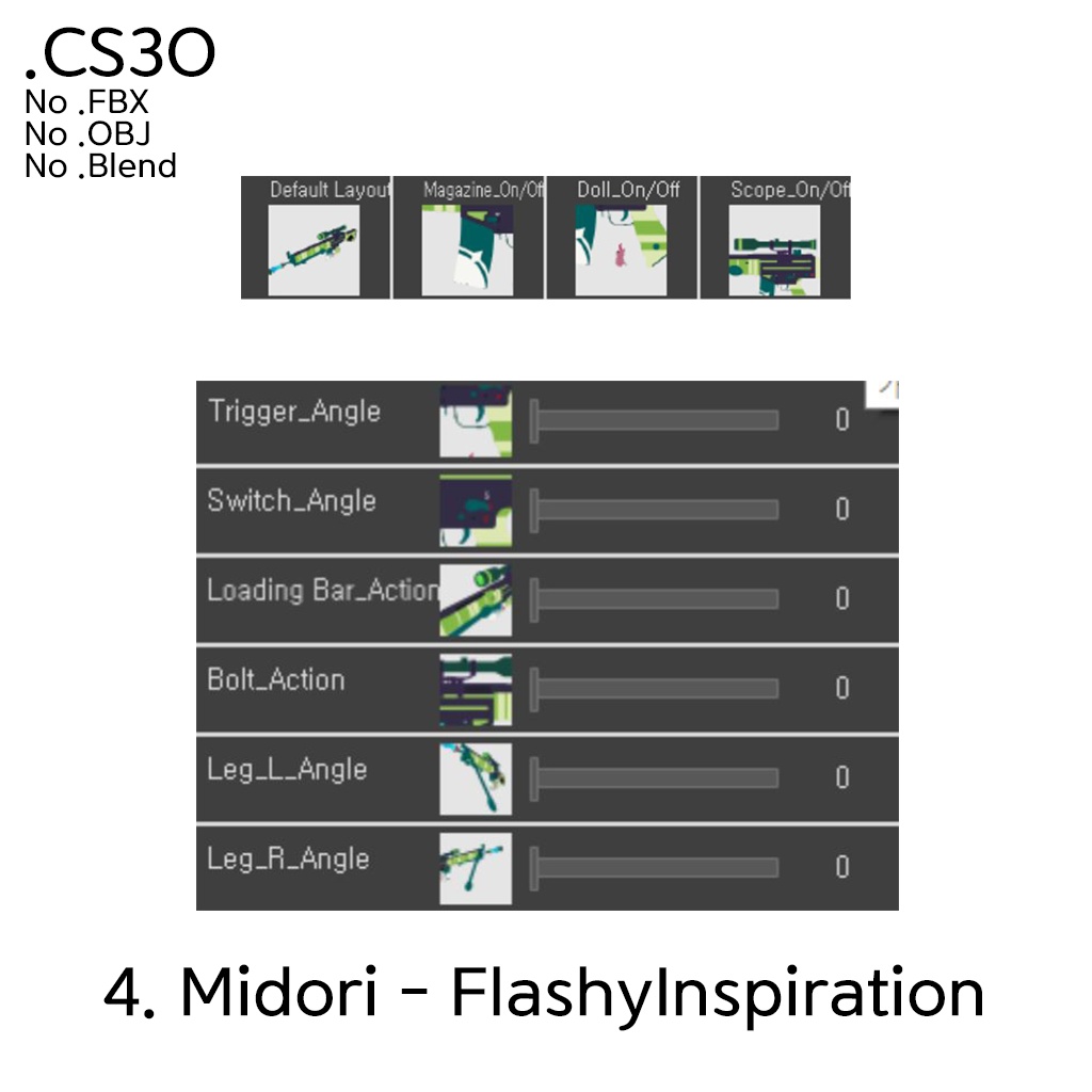 ブルアカ ゲーム開発部 3D武器 CLIPSTUDIO用3D(.cs3o)