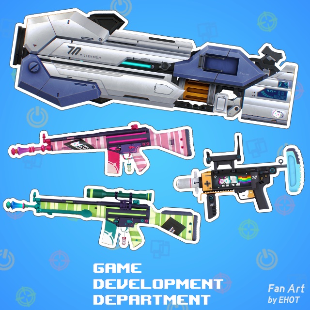 ブルアカ ゲーム開発部 3D武器 CLIPSTUDIO用3D(.cs3o)