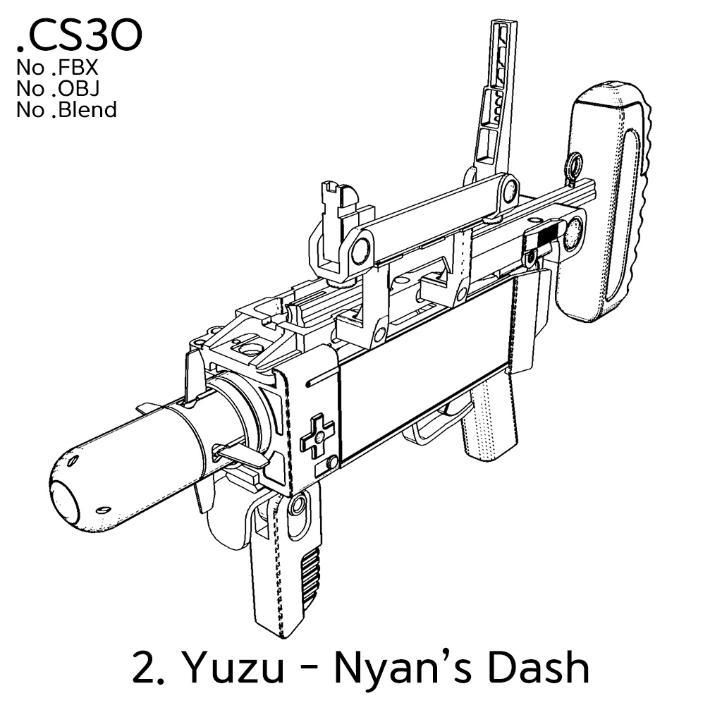 ブルアカ ゲーム開発部 3D武器 CLIPSTUDIO用3D(.cs3o)