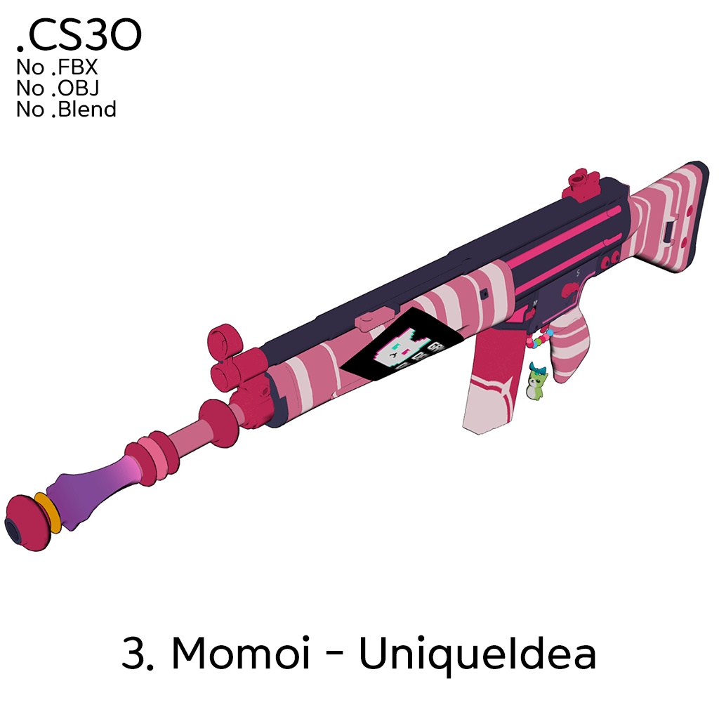 ブルアカ ゲーム開発部 3D武器 CLIPSTUDIO用3D(.cs3o)