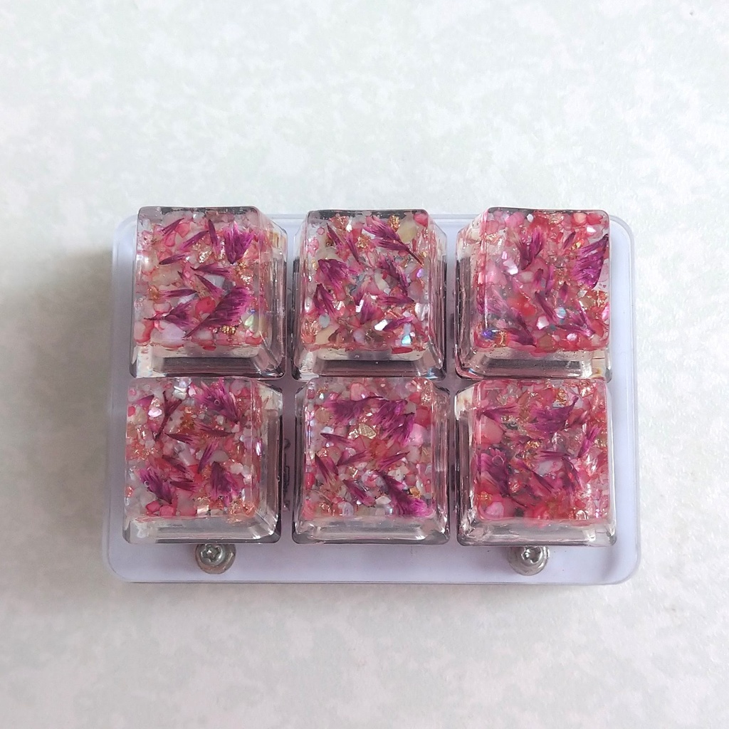 キーキャップ ドライフラワー カスピア ピンク