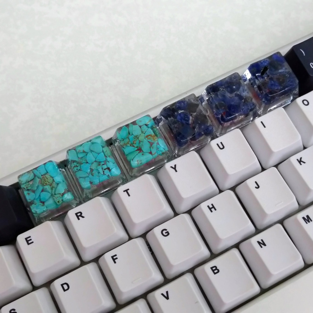 キーキャップ 天然石 ターコイズ トルコ石 ソーダライト