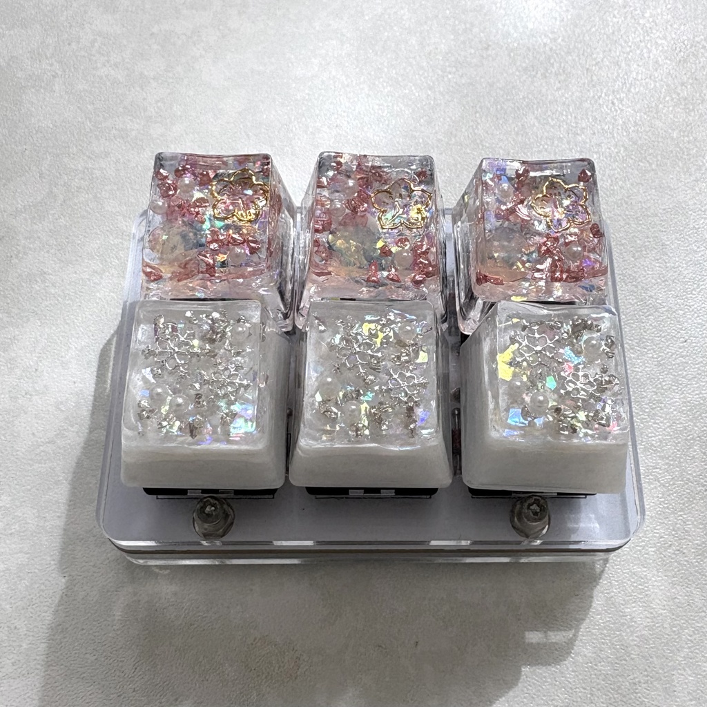 季節 キーキャップ 桜 / 雪