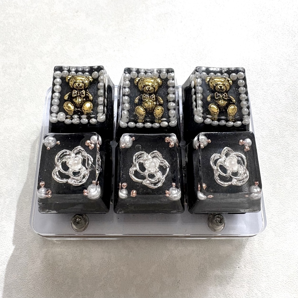 ゴシック キーキャップ テディベア / カメリア