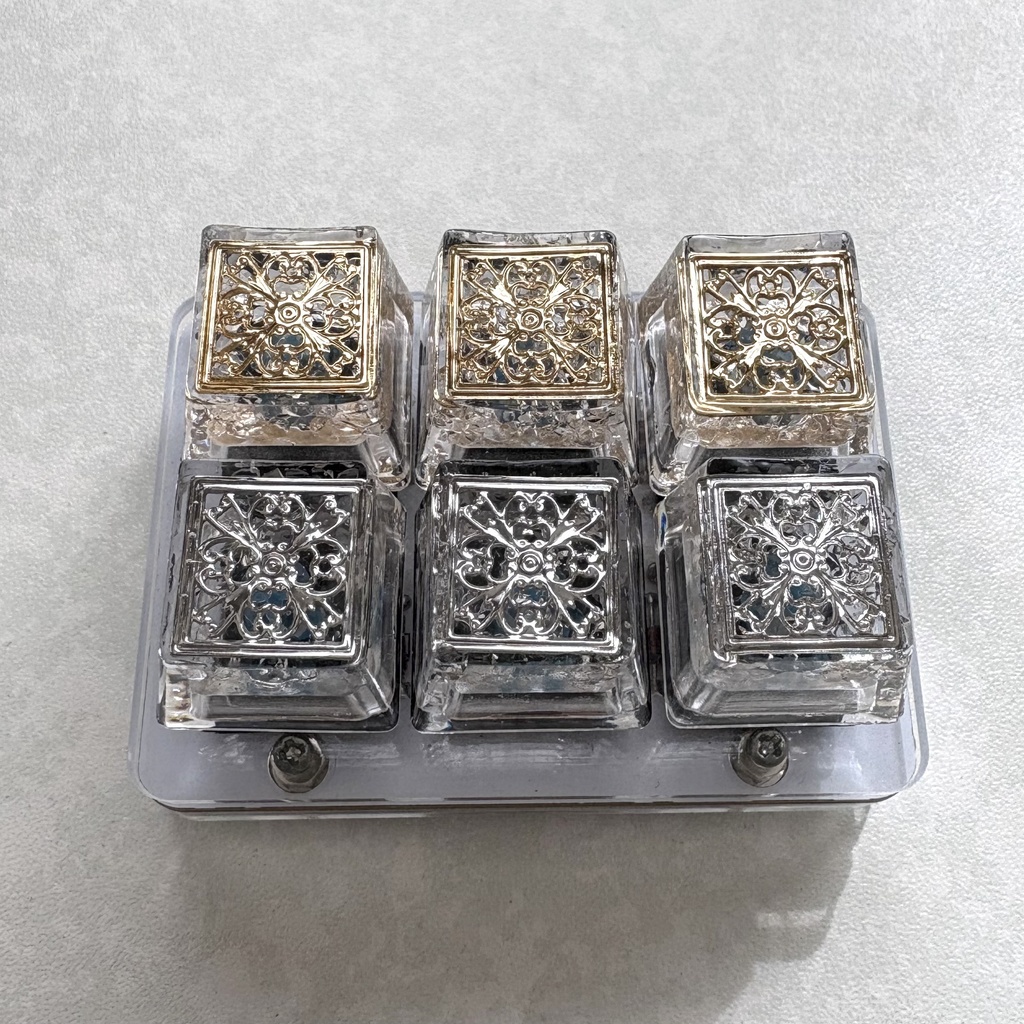 透かし キーキャップ ゴールド / シルバー