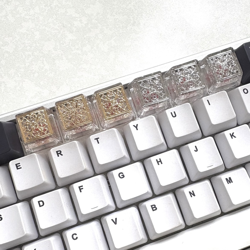 透かし キーキャップ ゴールド / シルバー