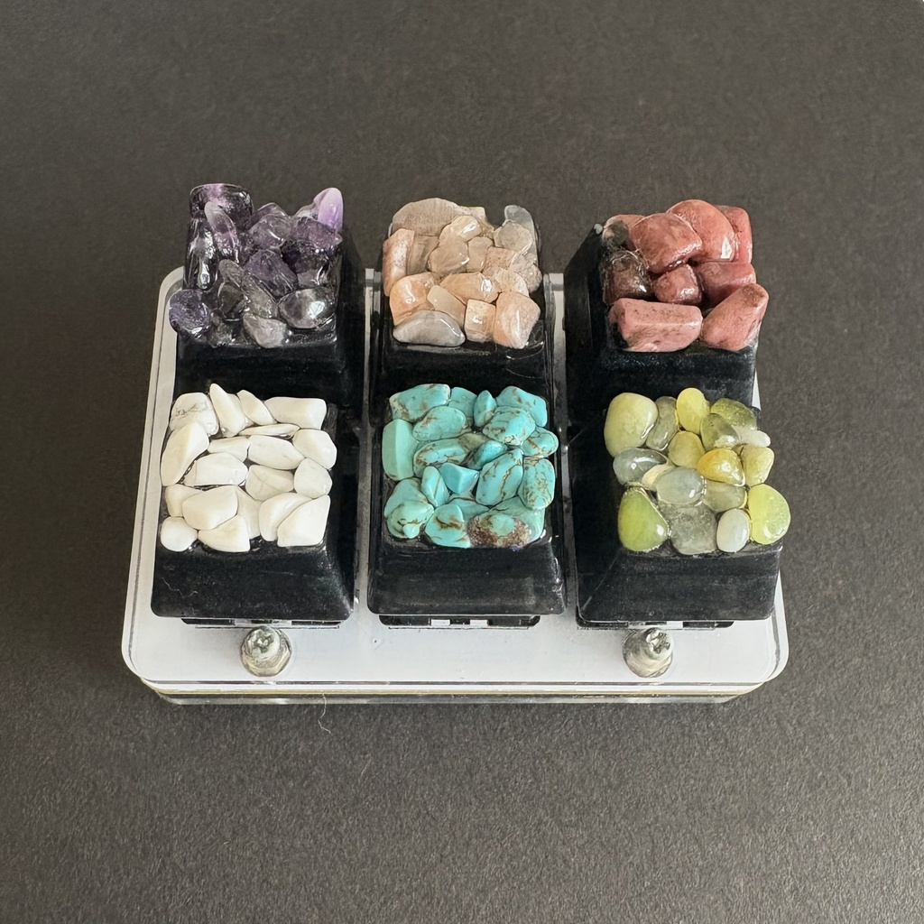 鉱石標本 キーキャップ 天然石