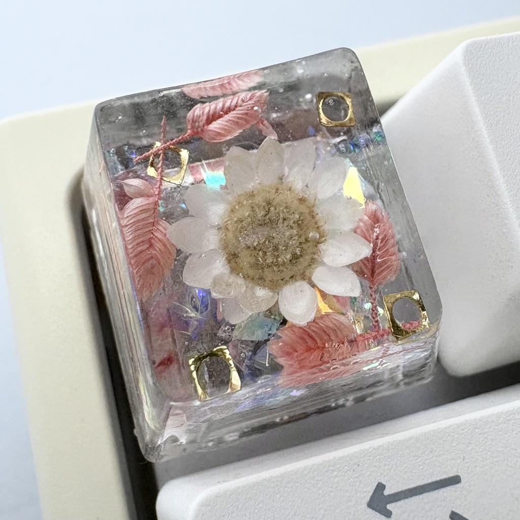 【キーキャップ】ドライフラワー【ピンク】