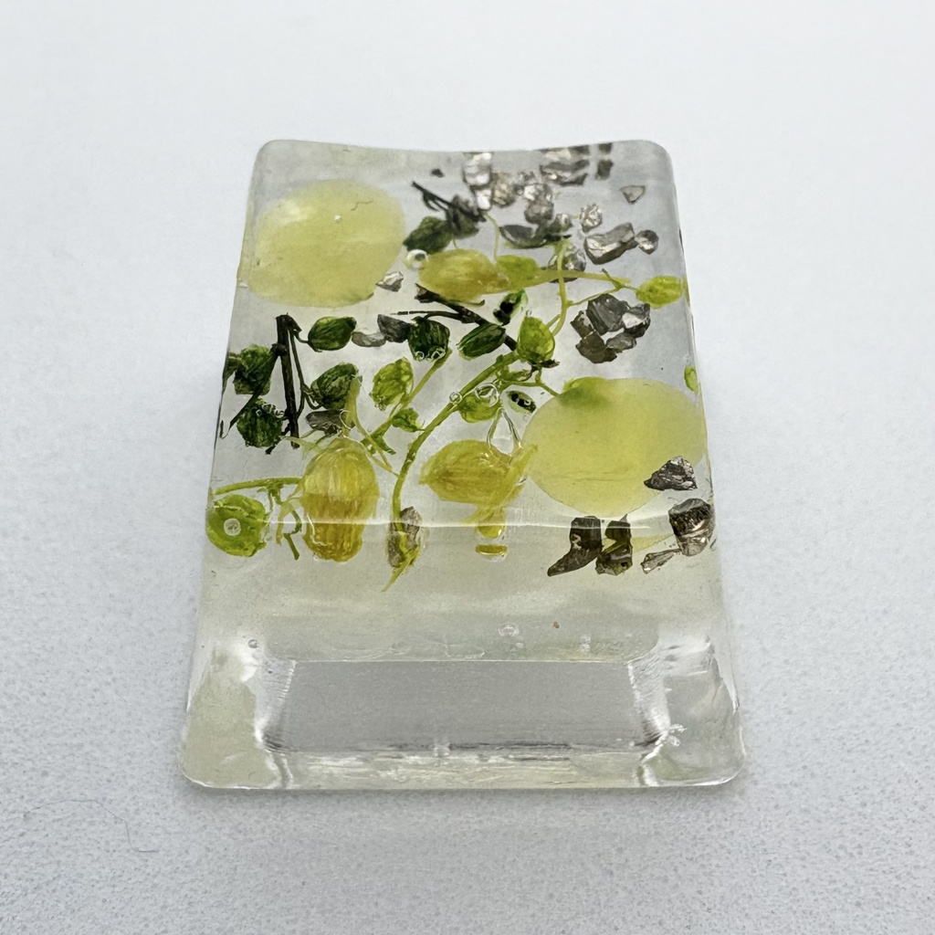 キーキャップ ドライフラワー 緑