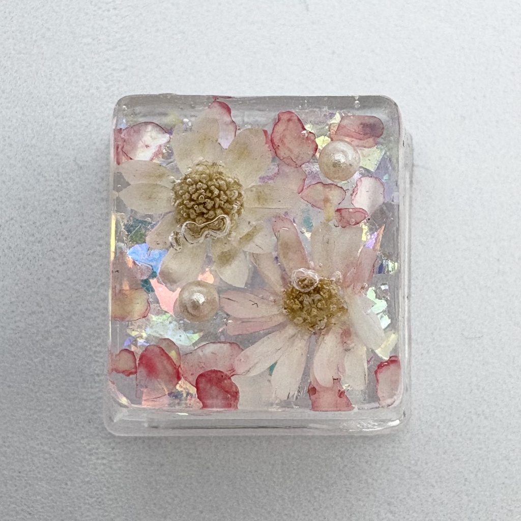 キーキャップ ドライフラワー ピンク