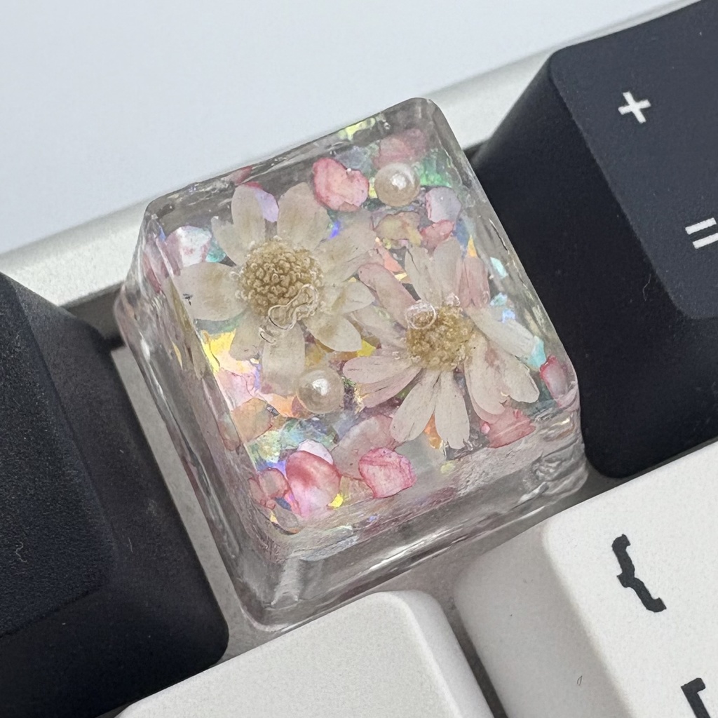 キーキャップ ドライフラワー ピンク