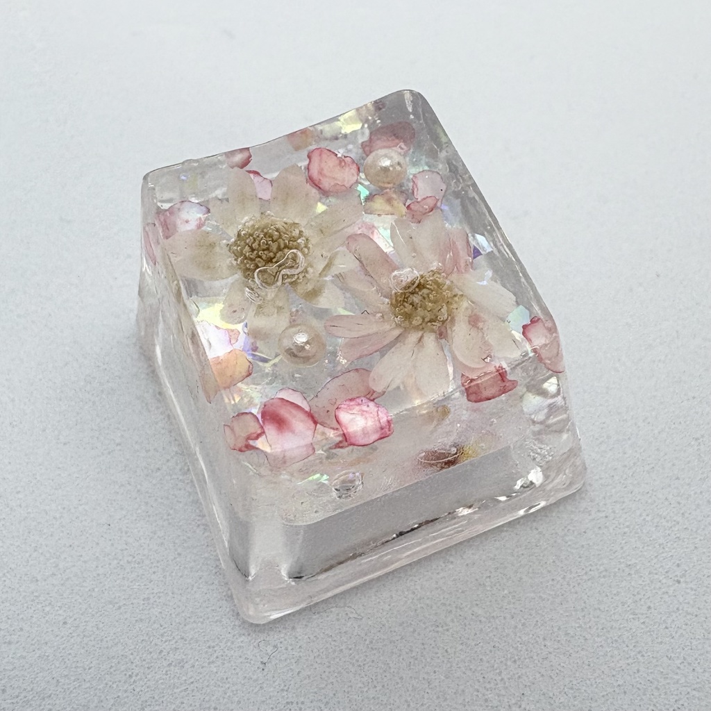 キーキャップ ドライフラワー ピンク