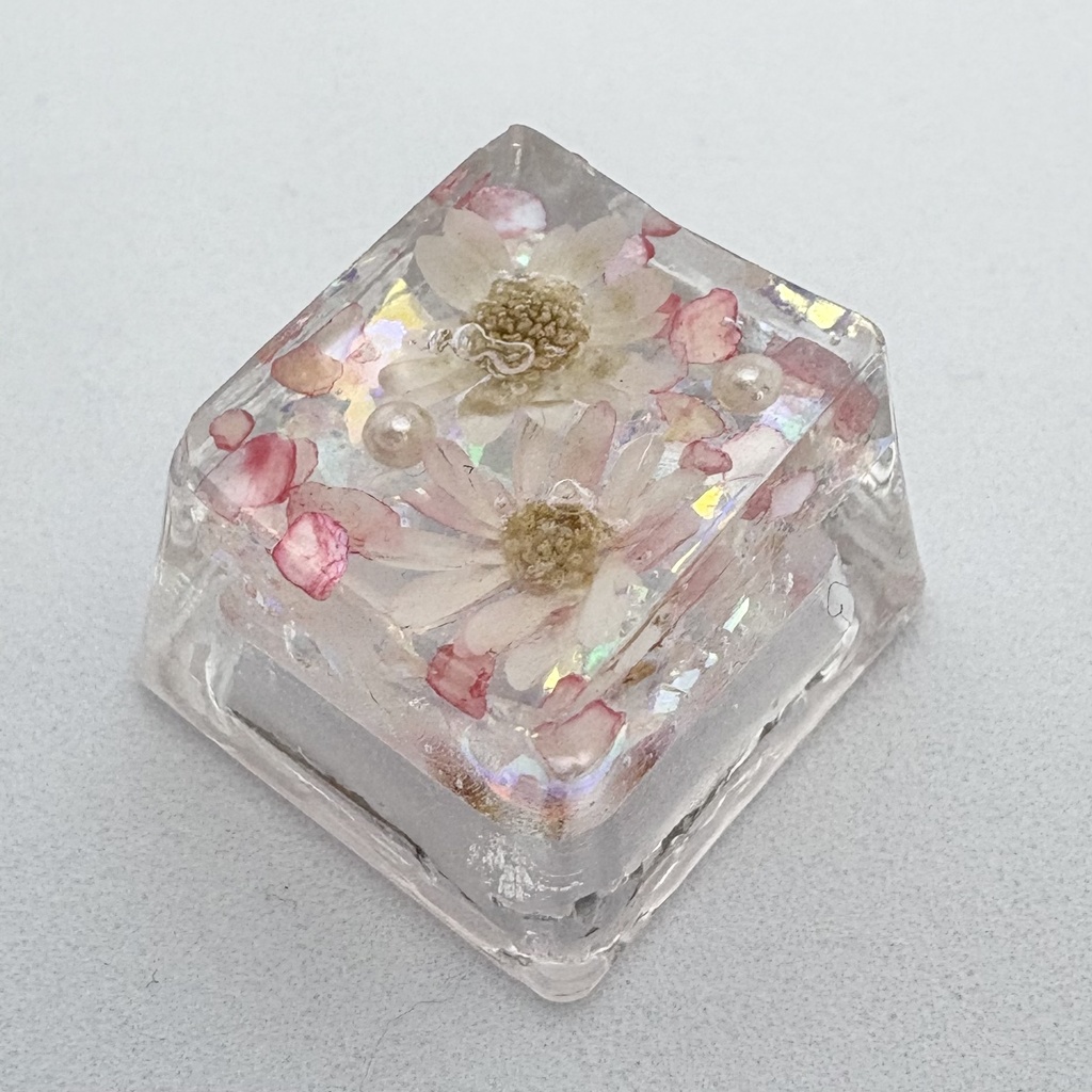 キーキャップ ドライフラワー ピンク