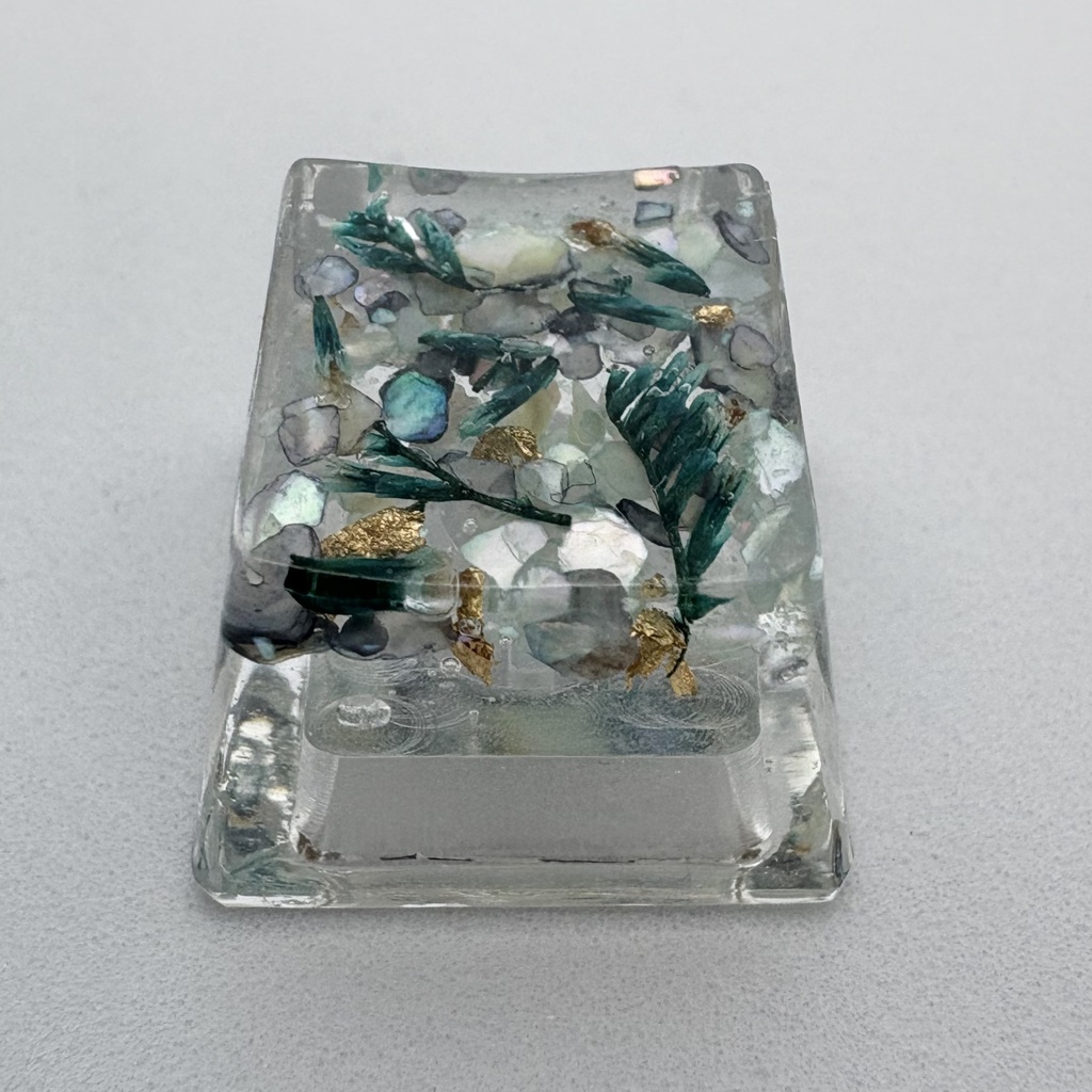 キーキャップ ドライフラワー 青