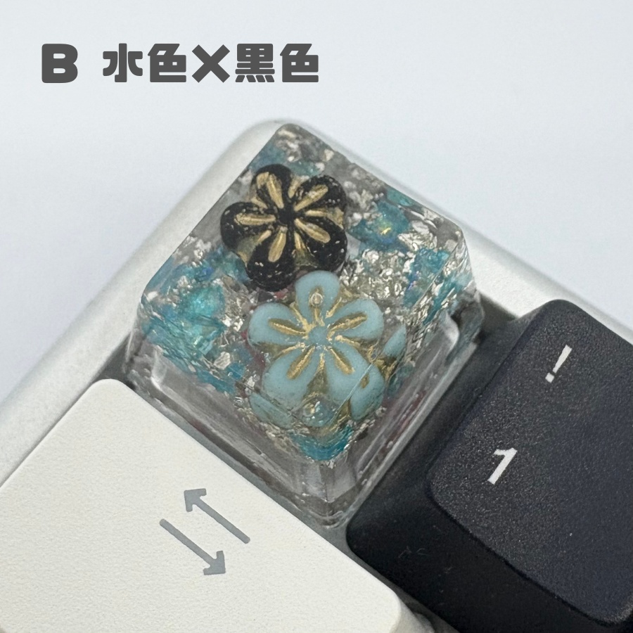 キーキャップ 花 チェコビーズ