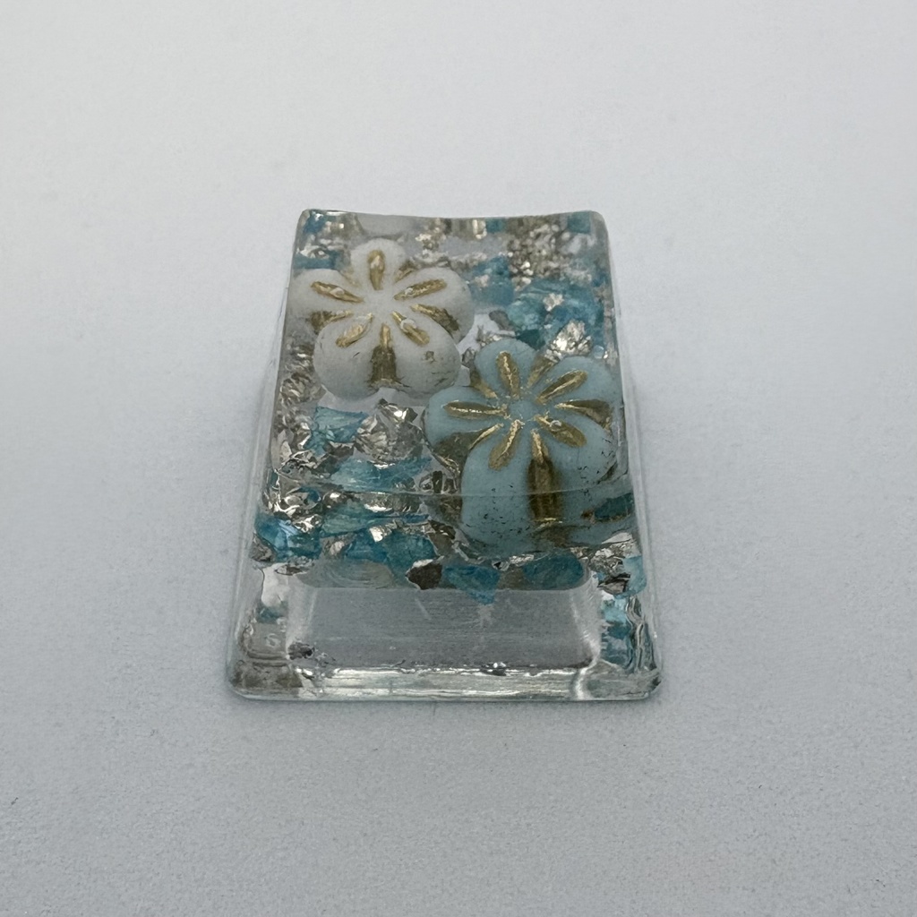 キーキャップ 花 チェコビーズ