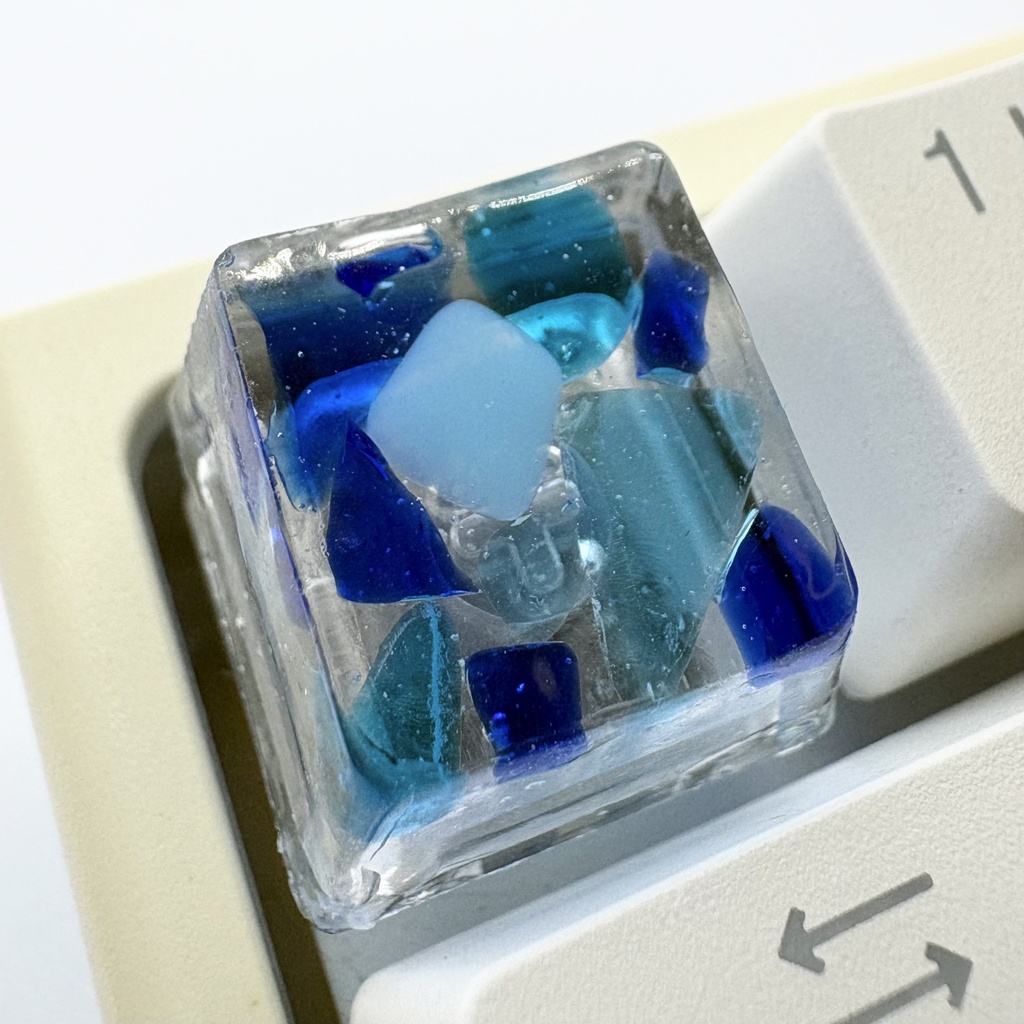 【キーキャップ】ベネチアンガラス【ブルー】