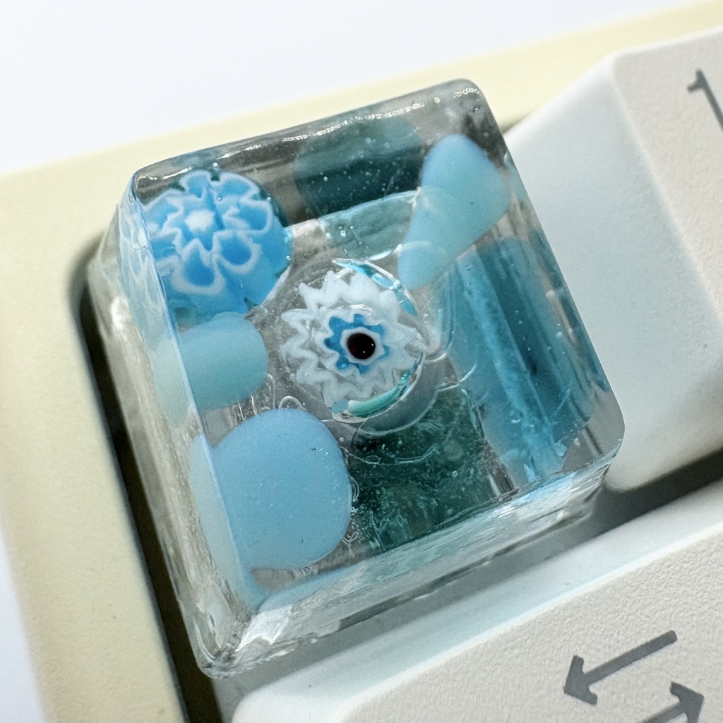 【キーキャップ】ベネチアンガラス【ブルー】