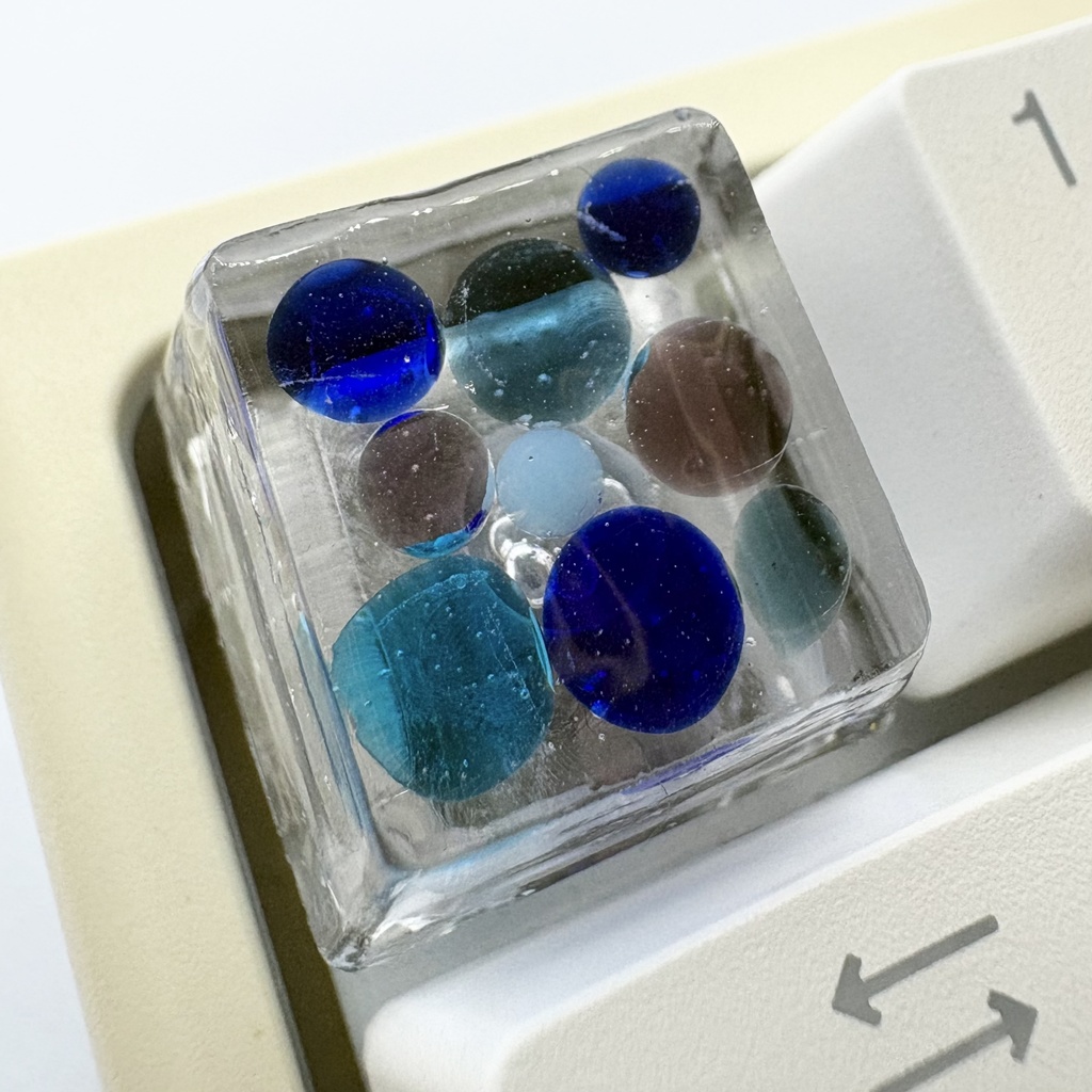 【キーキャップ】ベネチアンガラス【ブルー】