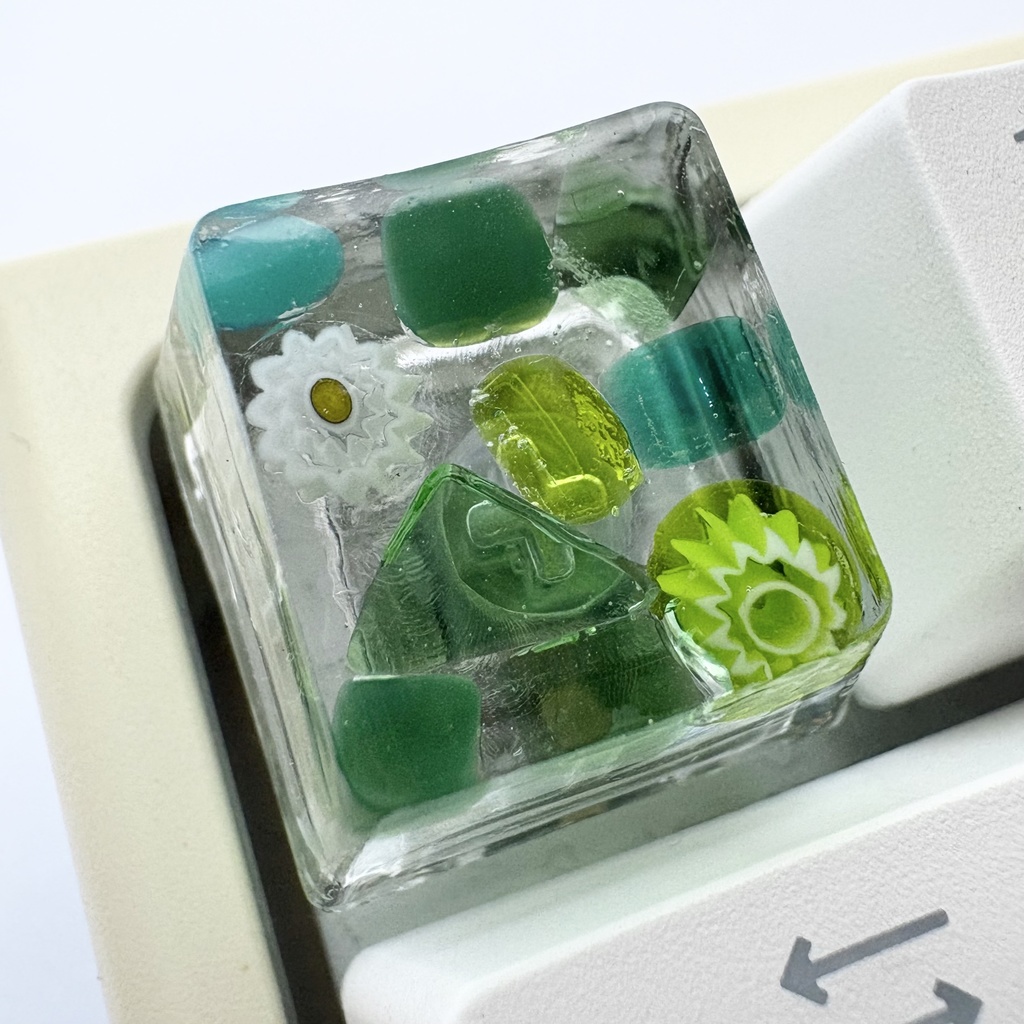 【キーキャップ】ベネチアンガラス【グリーン】