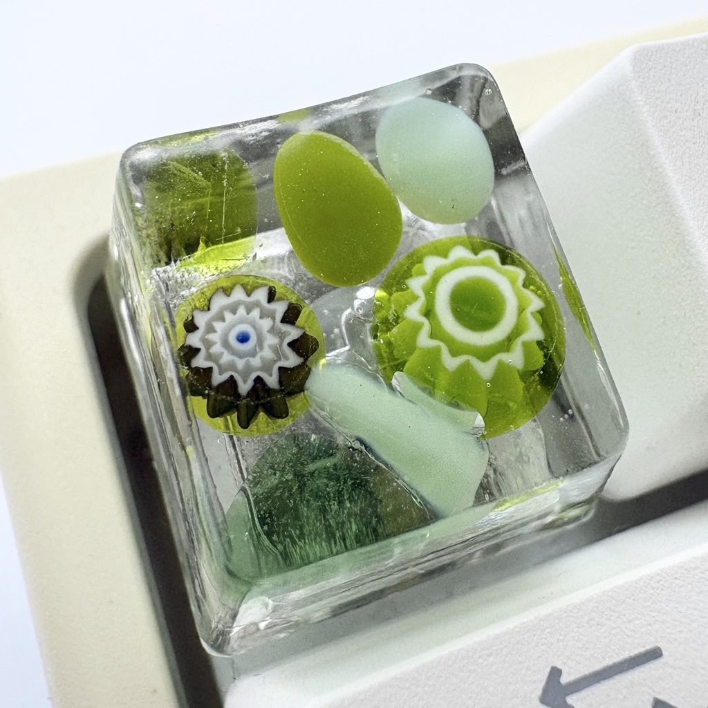 【キーキャップ】ベネチアンガラス【グリーン】