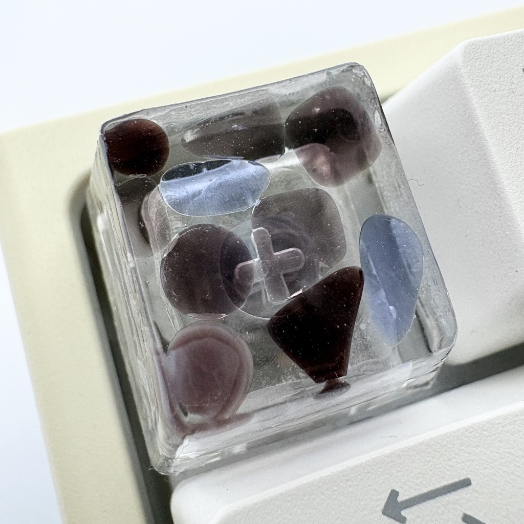 【キーキャップ】ベネチアンガラス【ブラック/ホワイト】