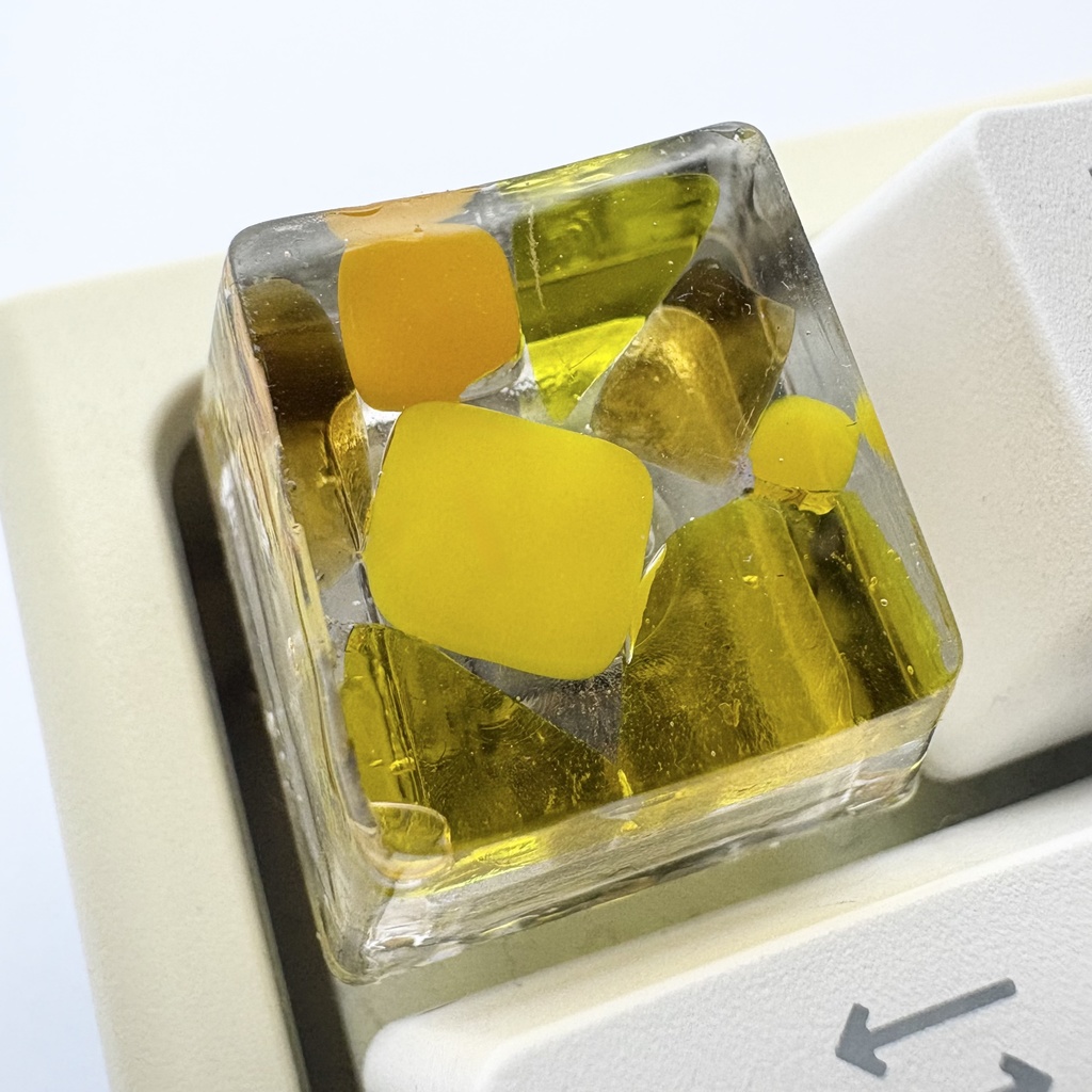 【キーキャップ】ベネチアンガラス【イエロー/オレンジ】