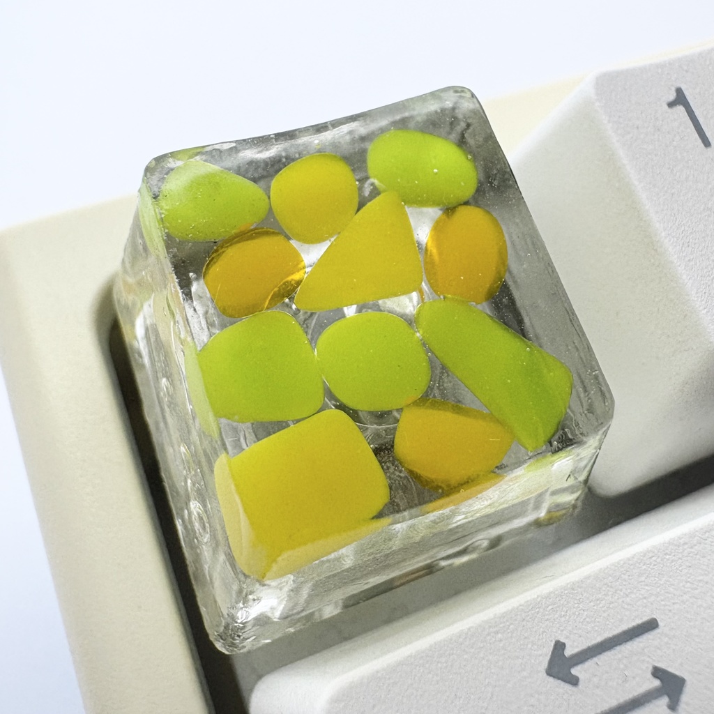 【キーキャップ】ベネチアンガラス【イエロー/オレンジ】