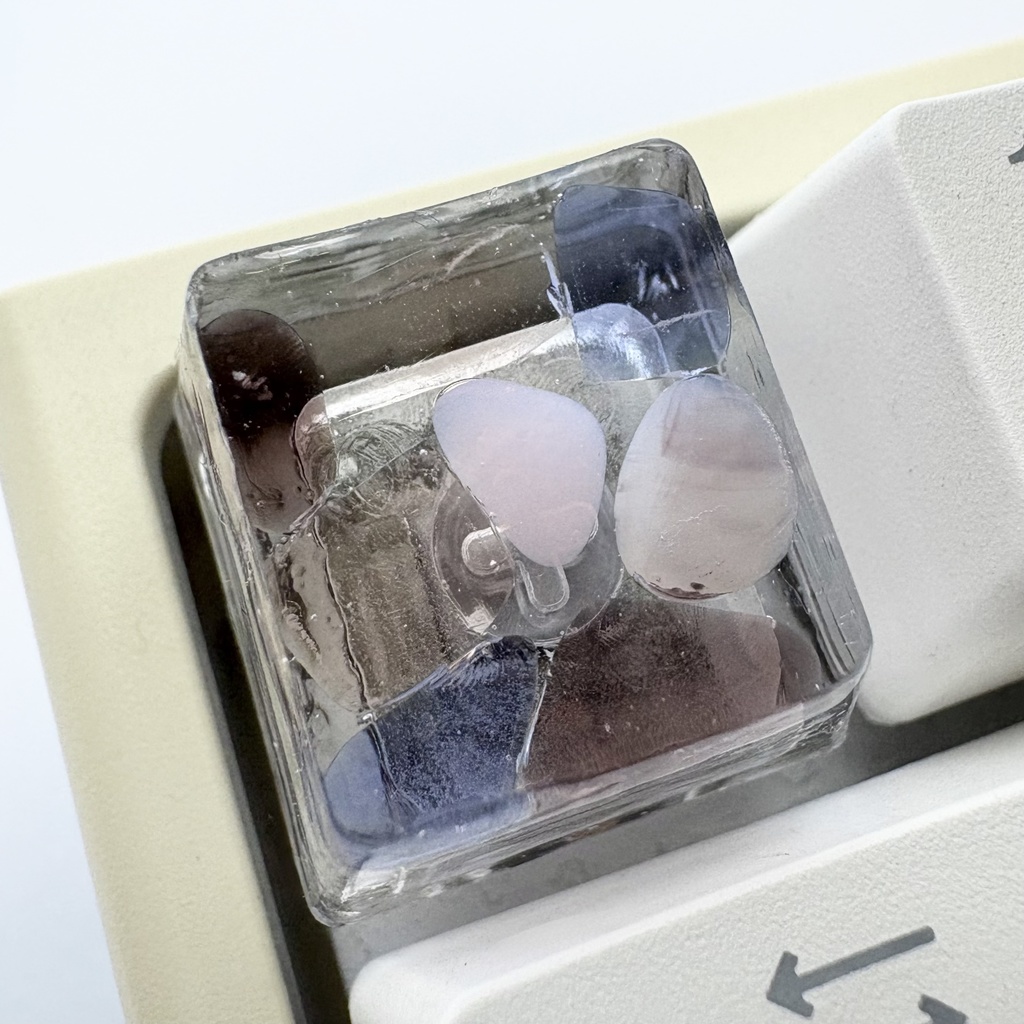 【キーキャップ】ベネチアンガラス【ピンク/ホワイト】