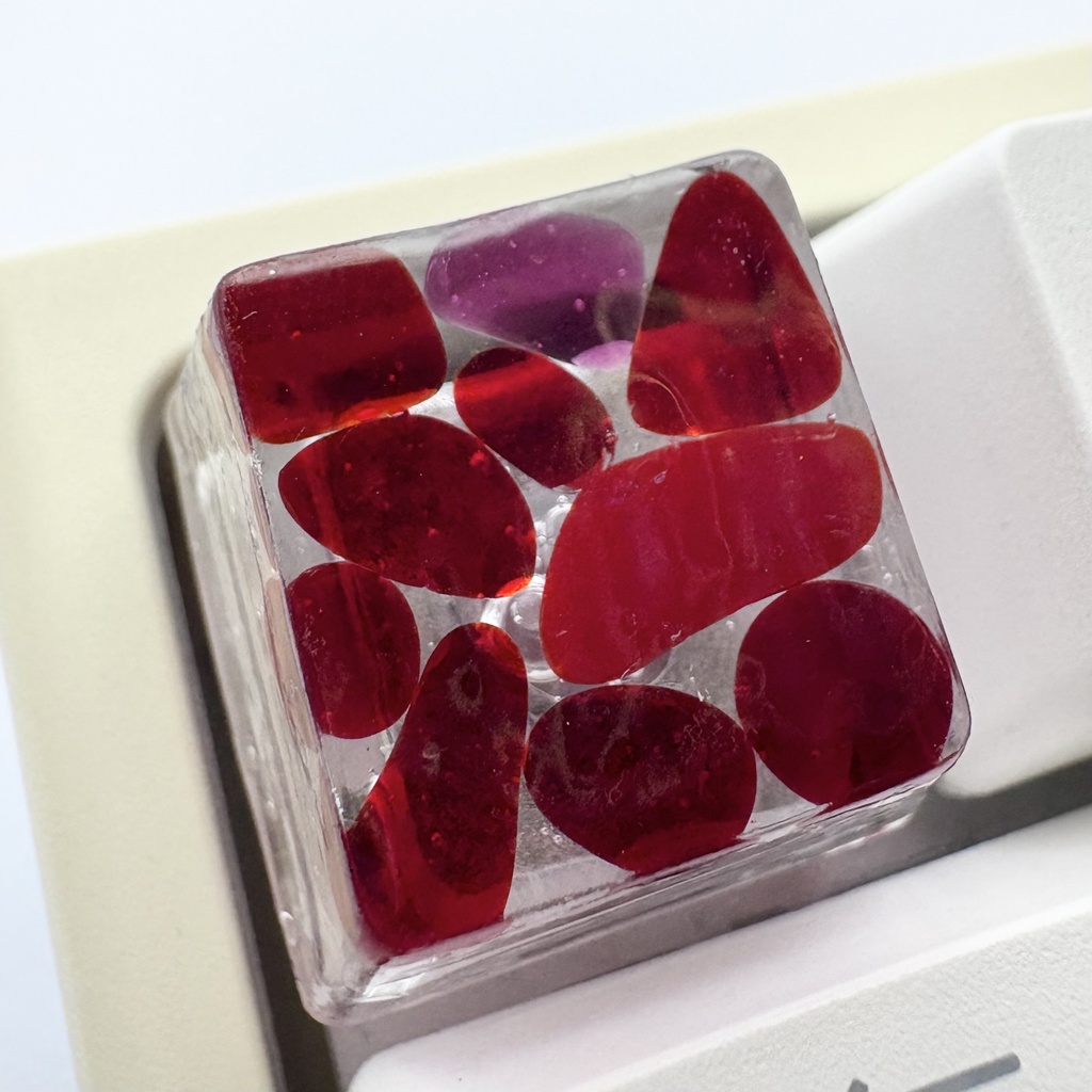 【キーキャップ】ベネチアンガラス【レッド】