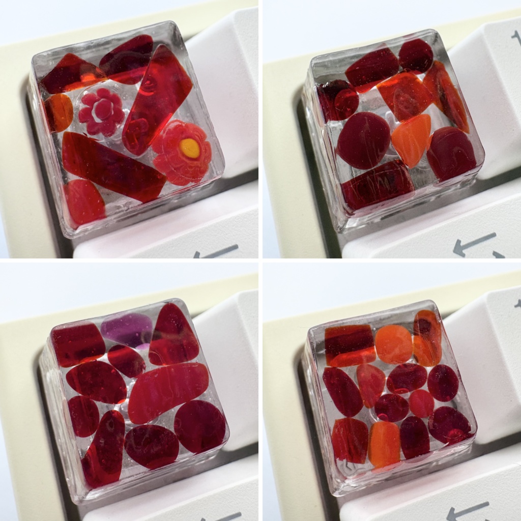 【キーキャップ】ベネチアンガラス【レッド】