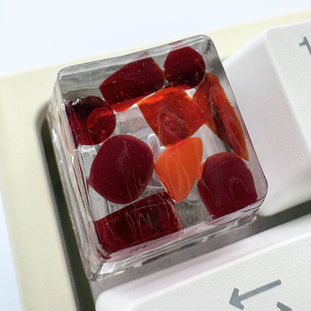 【キーキャップ】ベネチアンガラス【レッド】