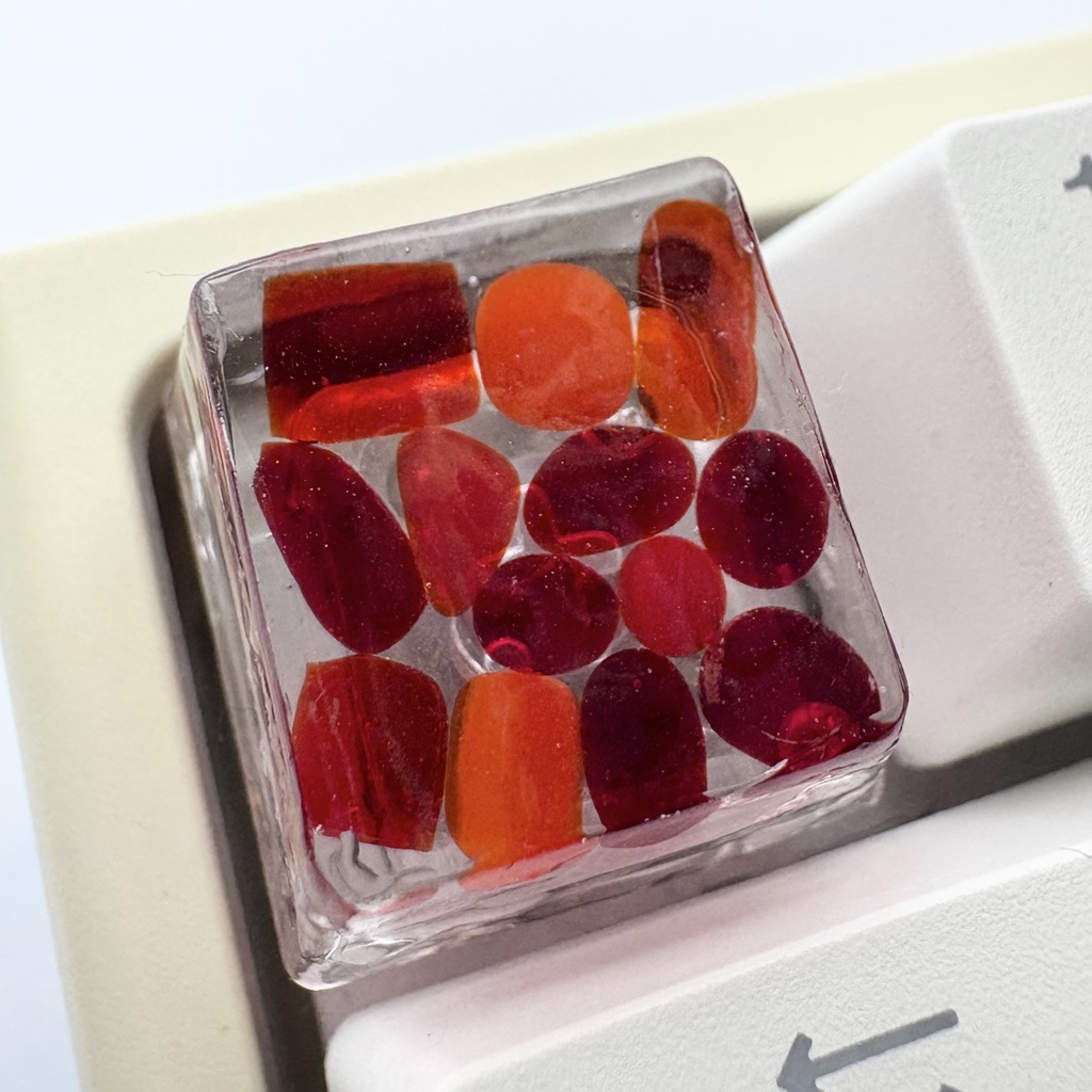 【キーキャップ】ベネチアンガラス【レッド】