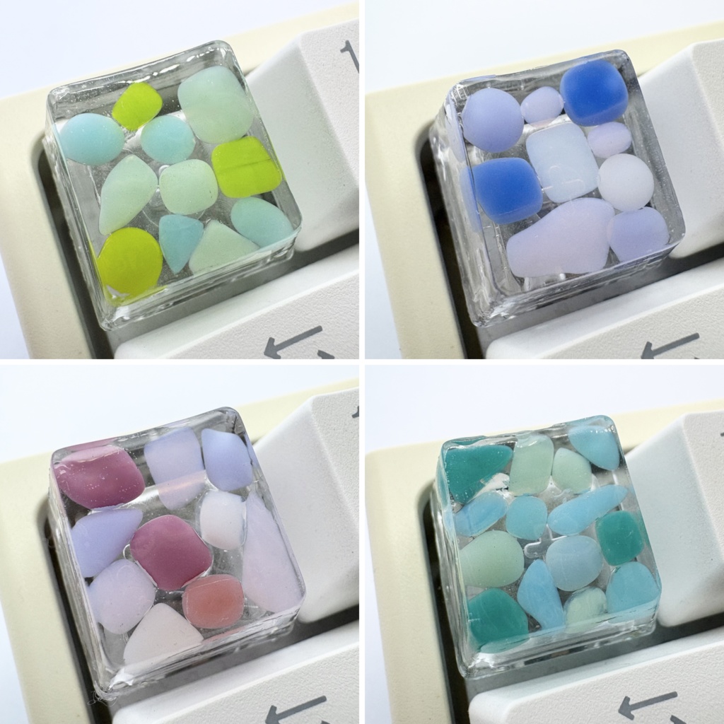 【キーキャップ】ベネチアンガラス【パステルカラー】