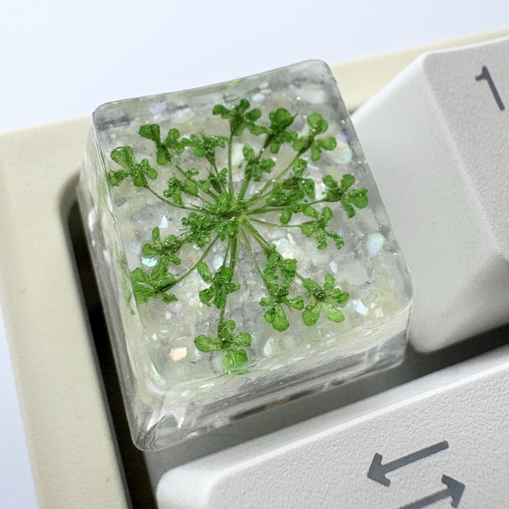 【キーキャップ】ドライフラワー【グリーン】