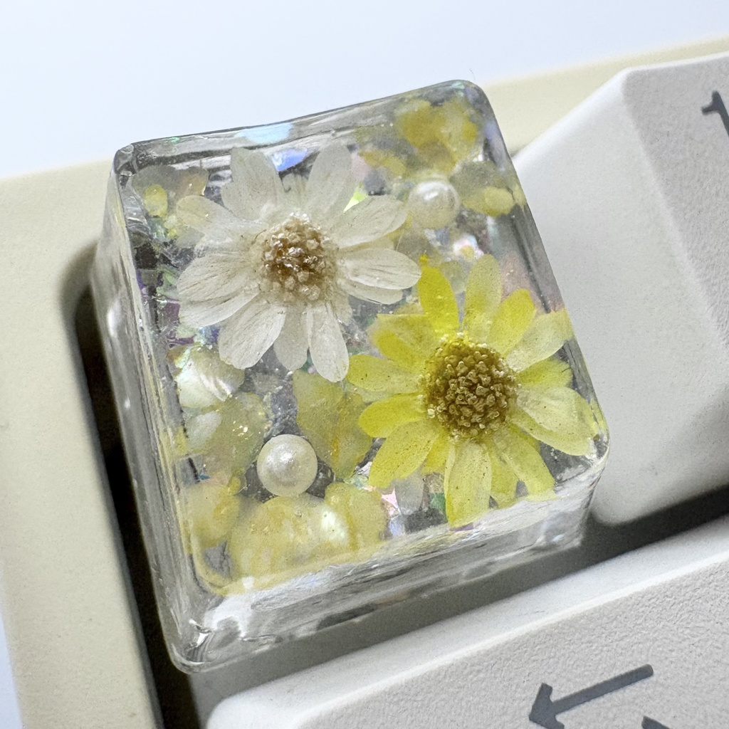 【キーキャップ】ドライフラワー【グリーン】