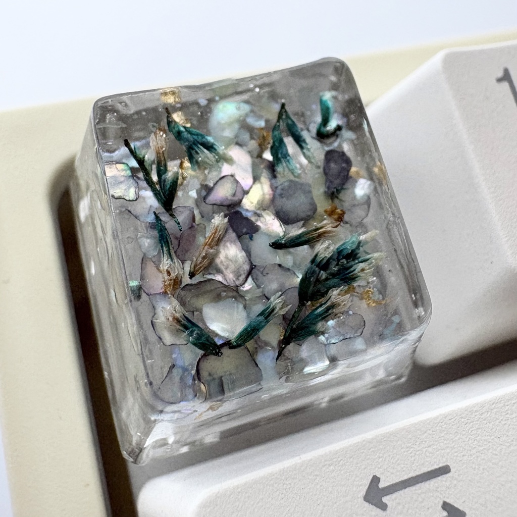 【キーキャップ】ドライフラワー【グリーン】