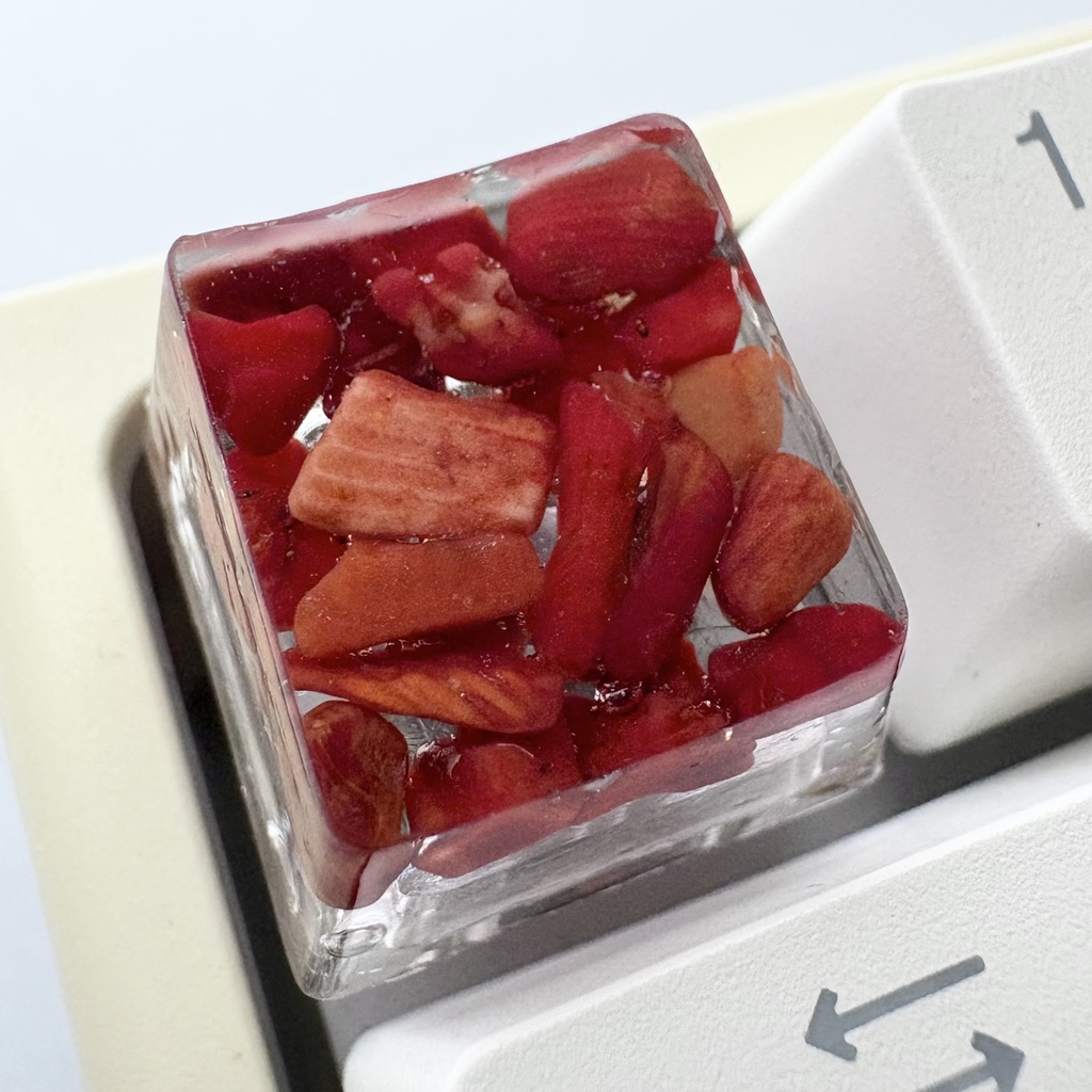 【キーキャップ】天然石【レッドアゲート/レッドサンゴ/ロードナイト/タイガーアイ】