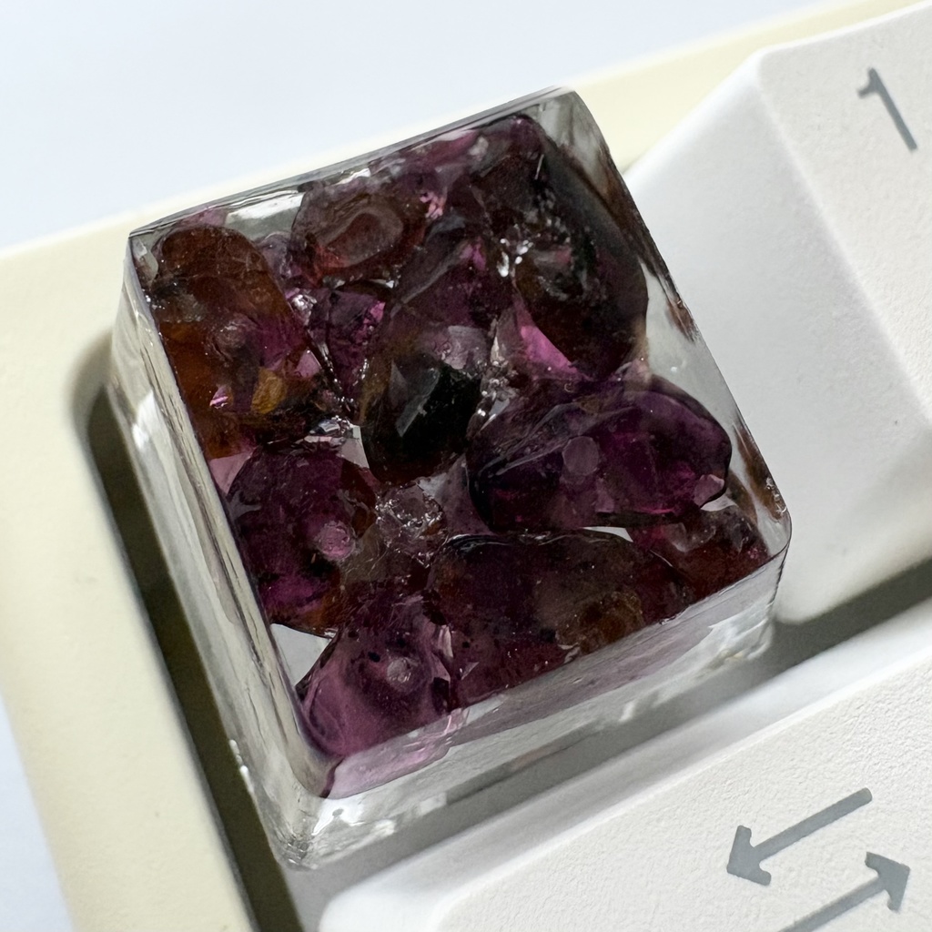 【キーキャップ】天然石【アマゾナイト/イエロートパーズ/ハウライト/ガーネット】