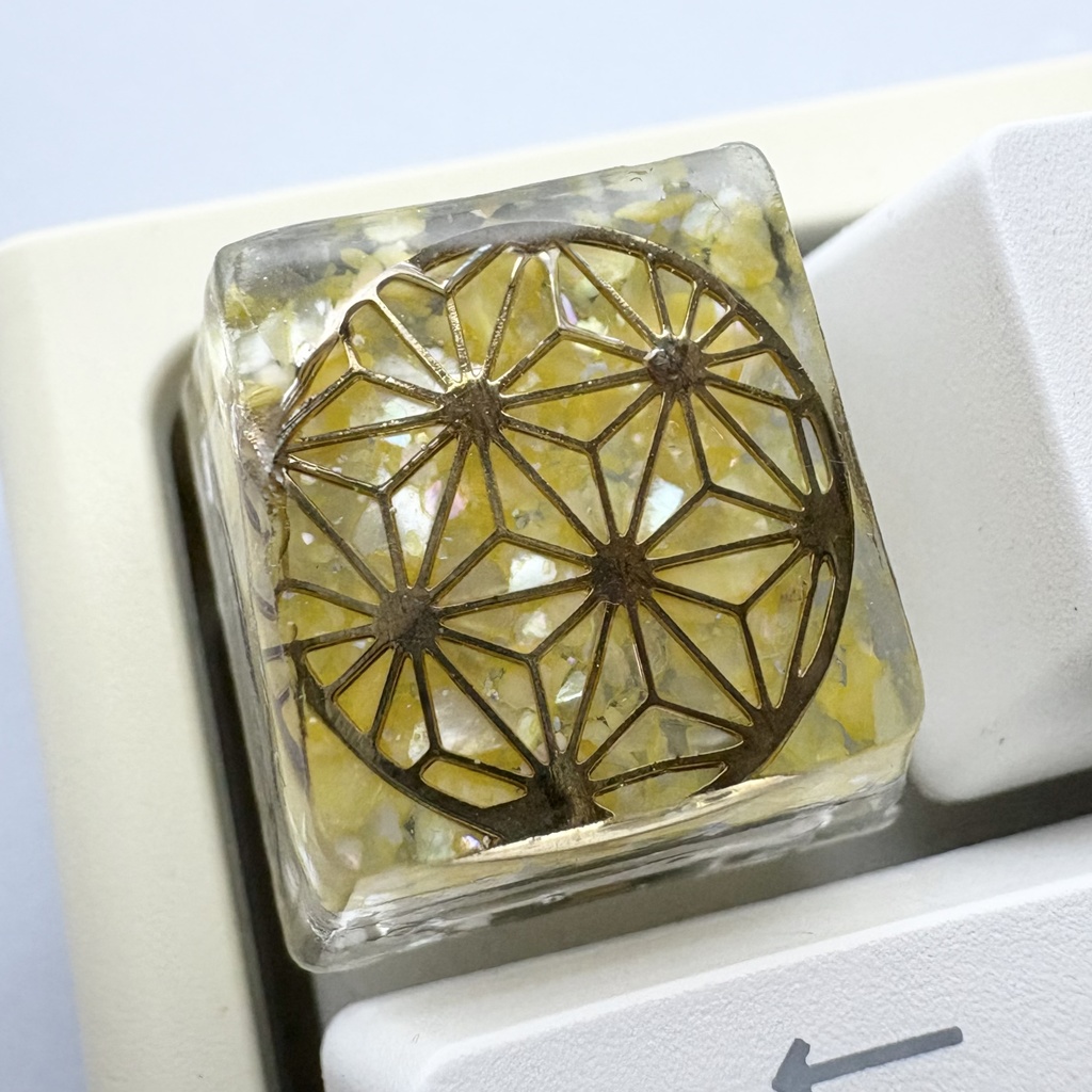 【キーキャップ】和柄【唐草ねこ/麻の葉】