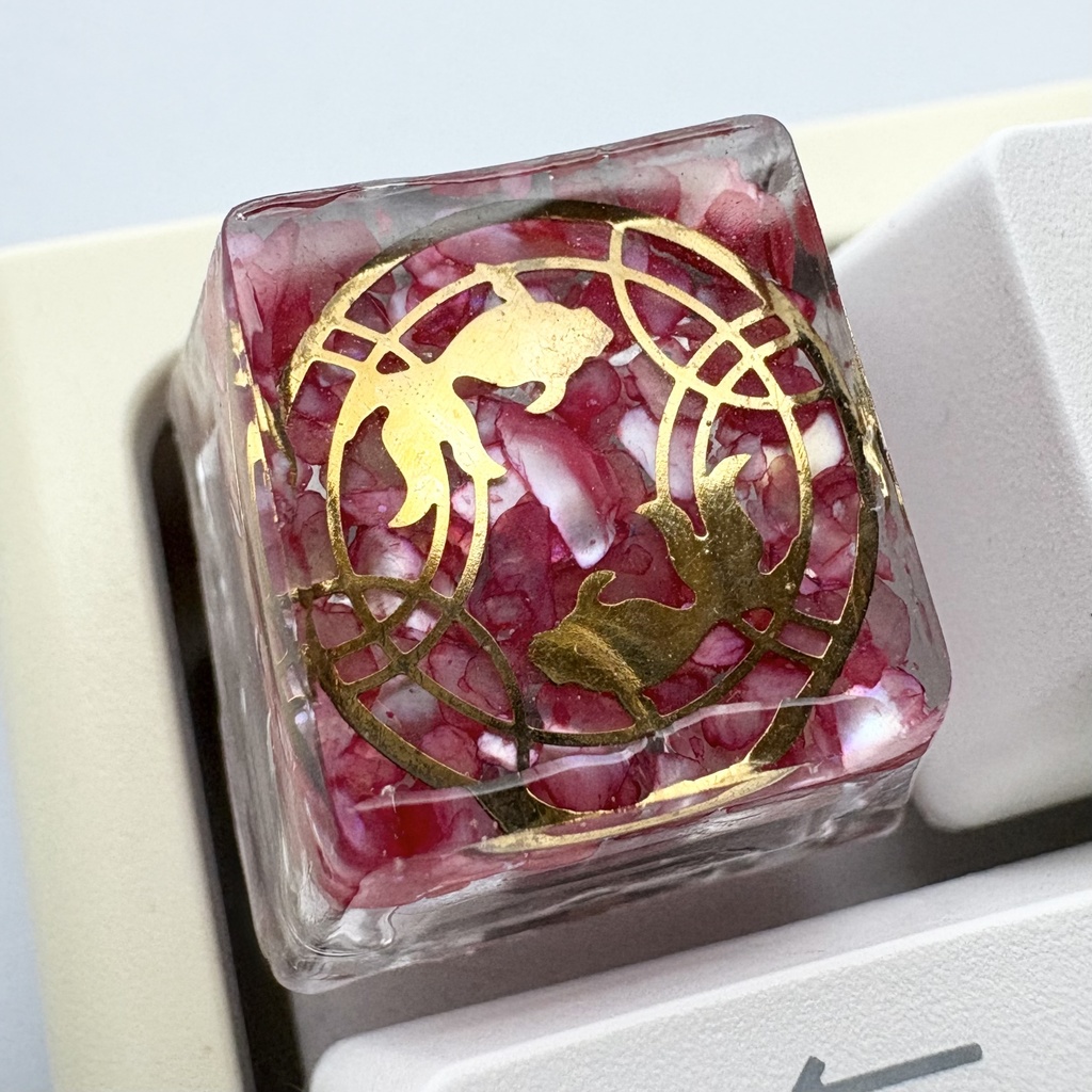 【キーキャップ】和柄【金魚 / 花】