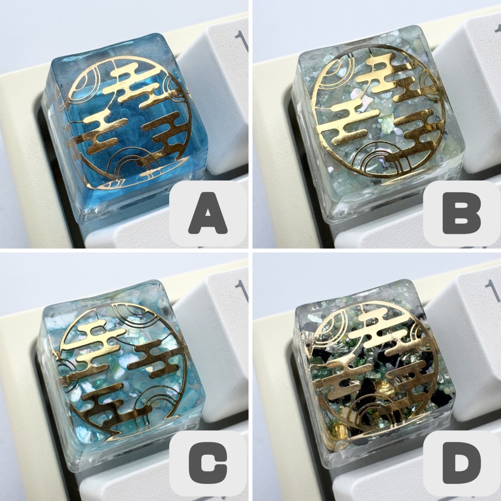 【キーキャップ】和柄【霞】