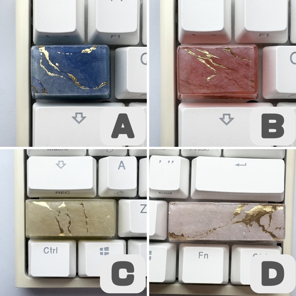 【キーキャップ】大理石風【1.5U/2.25U/2.75U】