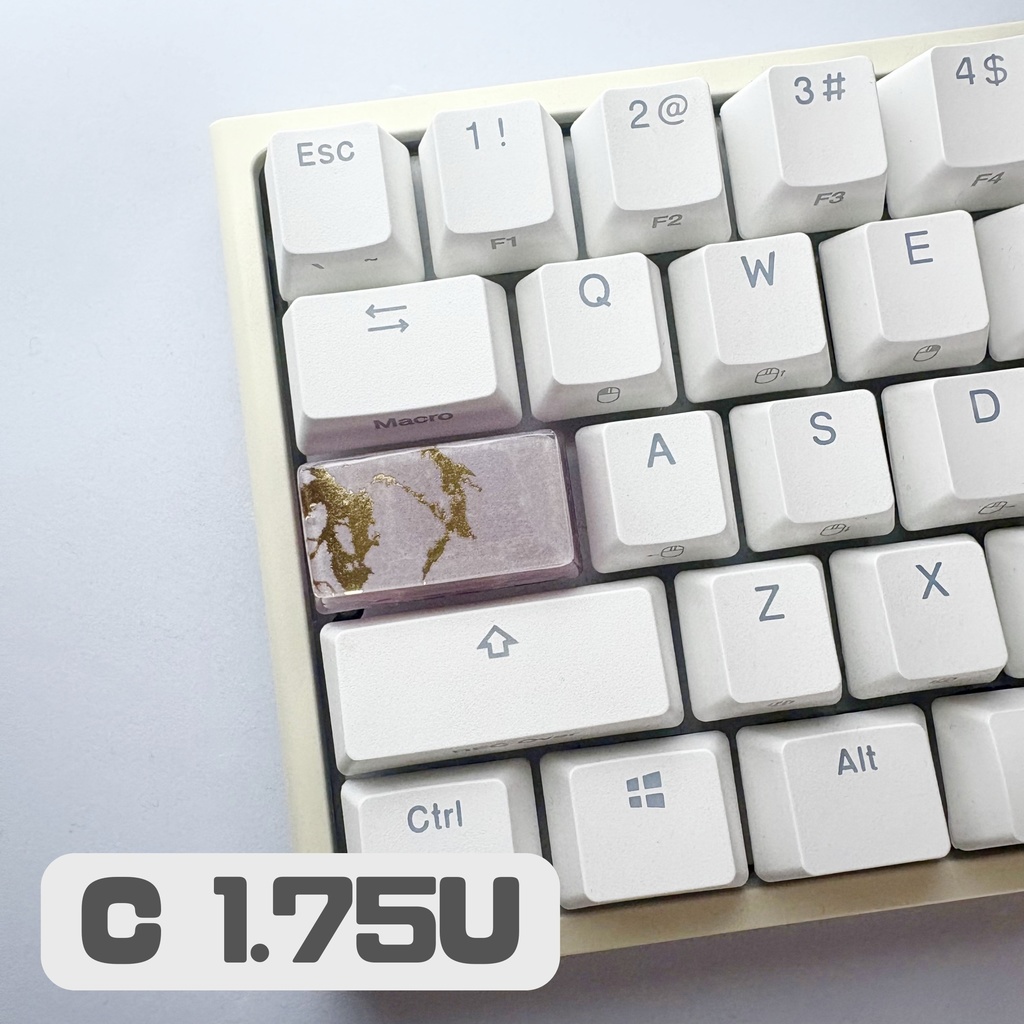 【キーキャップ】大理石風【ライトピンク】