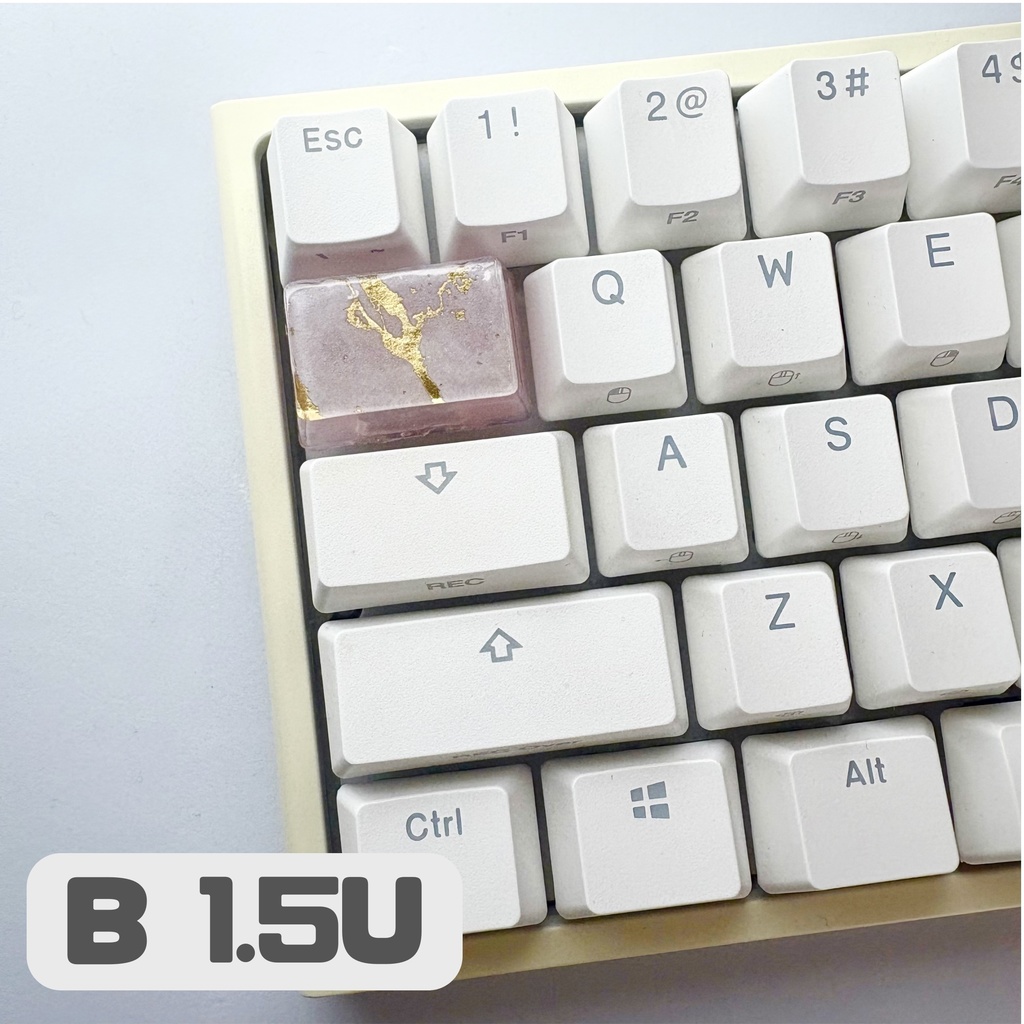 【キーキャップ】大理石風【ライトピンク】