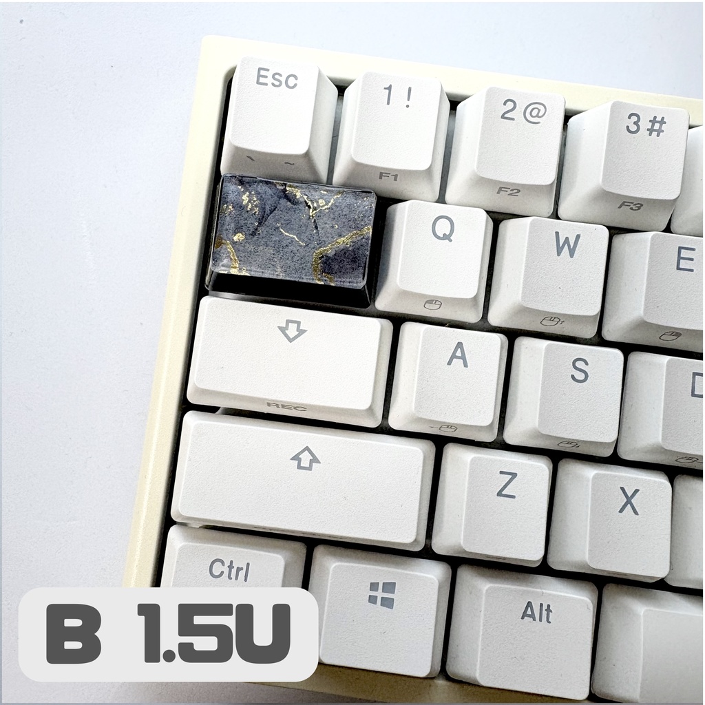 【キーキャップ】大理石風【ブラック】