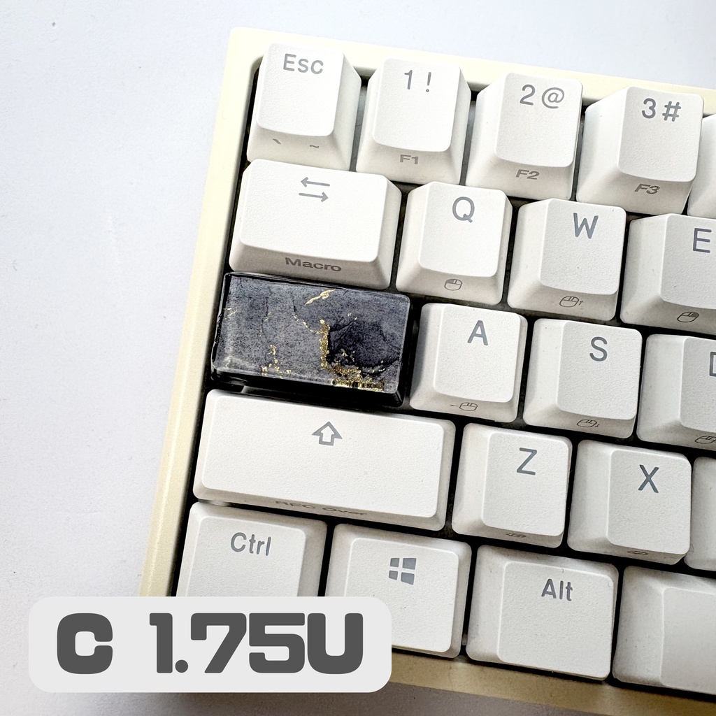 【キーキャップ】大理石風【ブラック】