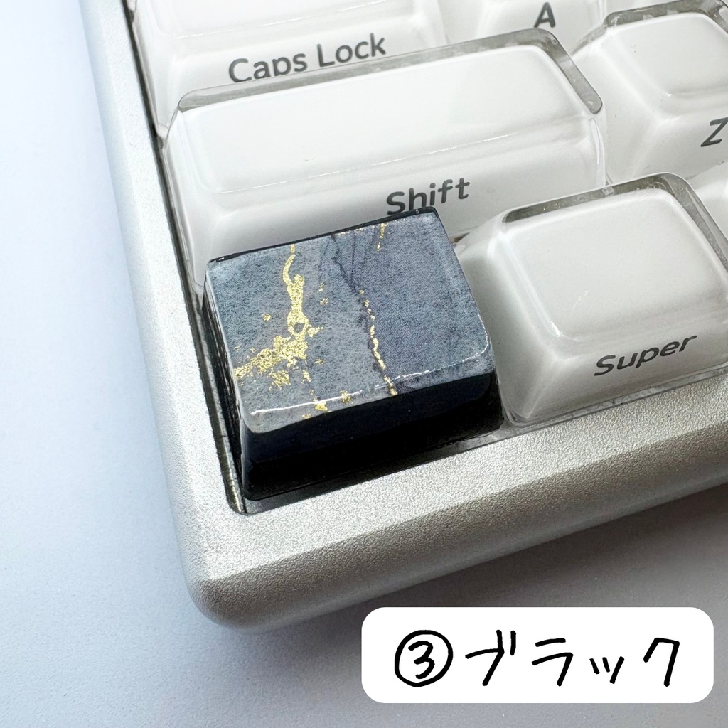 【キーキャップ】大理石風【1.25U】ピンク/パープル/ブラック