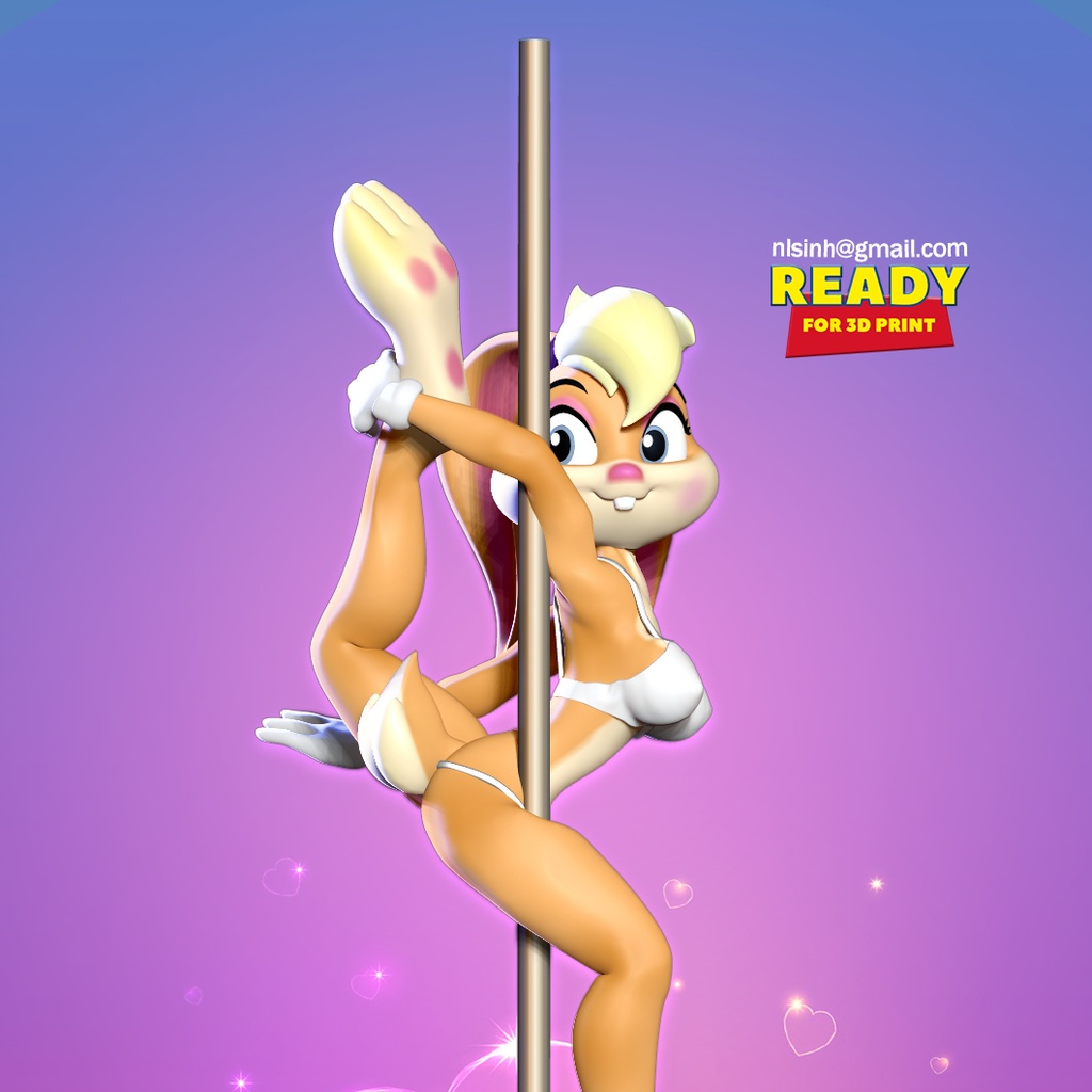 Lola Bunny - Pole Dancing Fanart