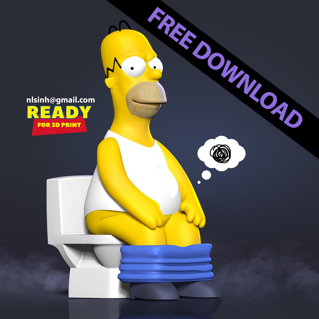 Homer with a relaxing moment	